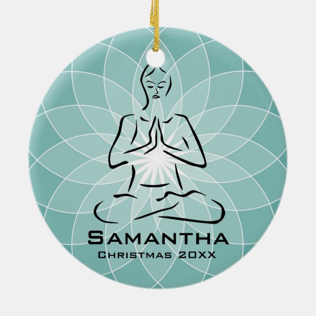 Personalised Yoga Pose Ornament (Back)