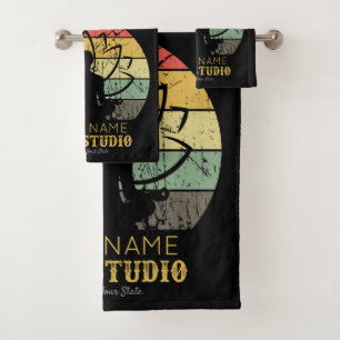 Personalised Yoga Studio Fitness Instructor Guru Bath Towel Set