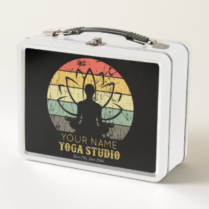 Personalised Yoga Studio Fitness Instructor Guru Metal Lunch Box