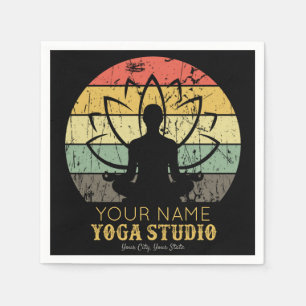 Personalised Yoga Studio Fitness Instructor Guru  Napkin