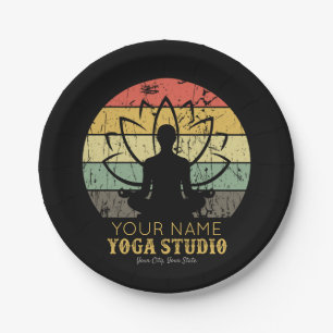 Personalised Yoga Studio Fitness Instructor Guru Paper Plate