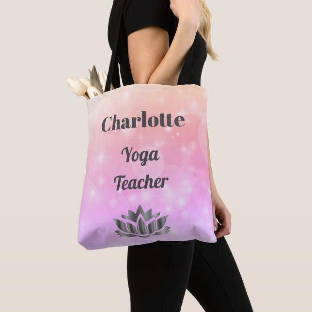 Personalised Yoga Teacher  Tote Bag (Close Up)