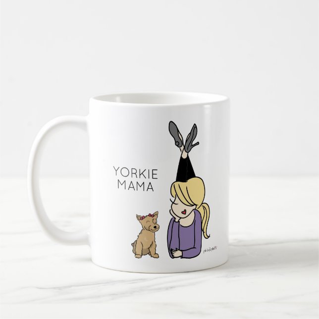 Personalised Yorkie Mama Coffee Mug (Left)