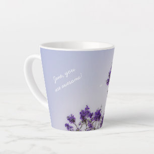 Personalised “You Are Awesome” Jacaranda Sky Latte Mug