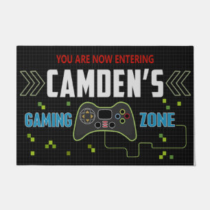 Personalised You Are Now Entering My Game Zone Doormat