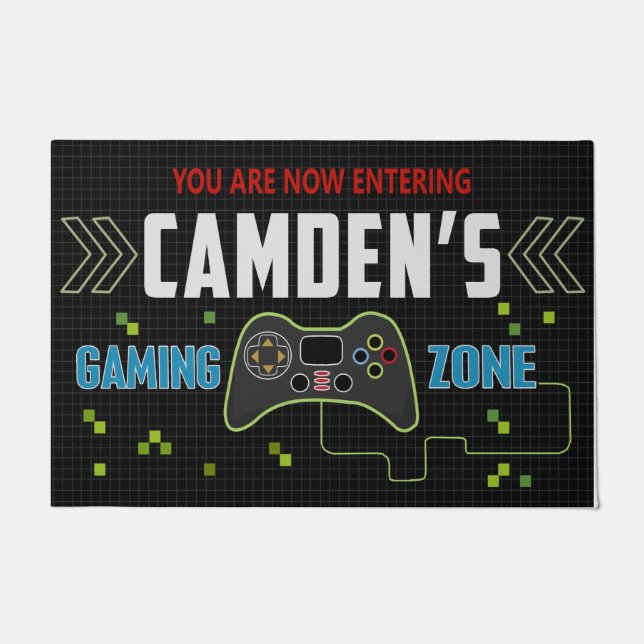 Personalised You Are Now Entering My Game Zone Doormat (Front)