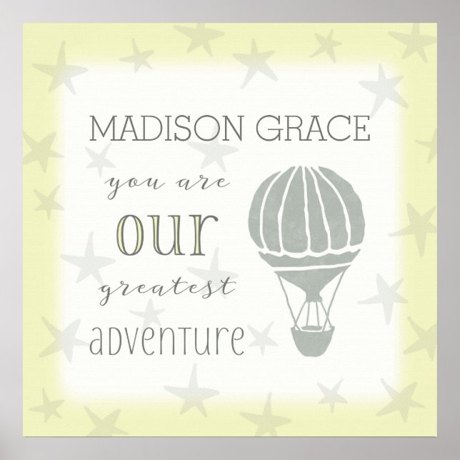 Personalised You Are Our Greatest Adventure Poster (Front)
