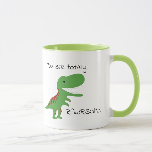 Personalised You Are Totally Rawrsome Mug (Right)