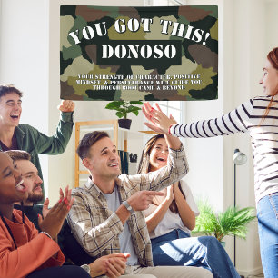 Personalised You Got This! Boot Camp Farewell Camo Banner