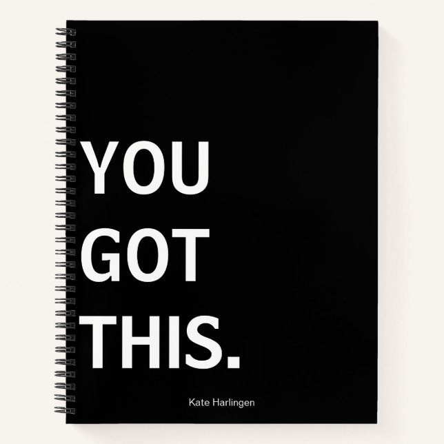 Personalised "You Got This" Motivational Journal  (Front)