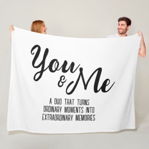 Personalised You & Me Fleece Blanket