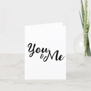 Personalised You & Me Thank You Card