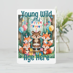 Personalised Young Wild And Age Birthday Party Invitation