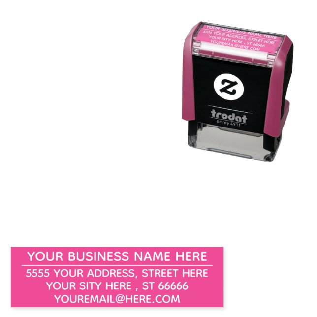 Personalised Your Address Colour Self-inking Stamp (In Situ)