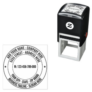 Personalised Your Address Name - Unique Design Self-inking Stamp
