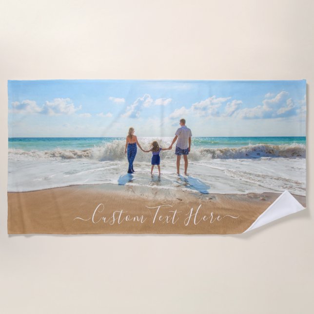 Personalised Your Beach Towel with Custom Text (Front)