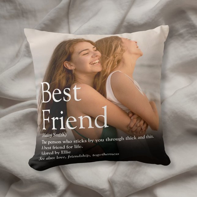 Personalised Your Best Friend Photo and Definition Cushion (Personalized Your Best Friend Photo and Definition Throw Pillow)