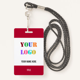 Personalised Your Business Name Badge Template ID Badge