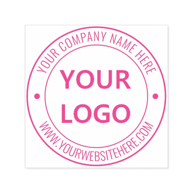 Personalised Your Business Round Self-inking Stamp (Design)