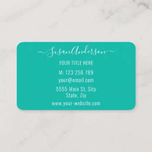 Personalised Your Colours Teal Blue Business Cards