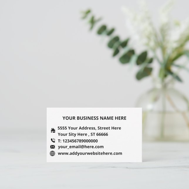 Personalised Your Company Info Business Card (Standing Front)