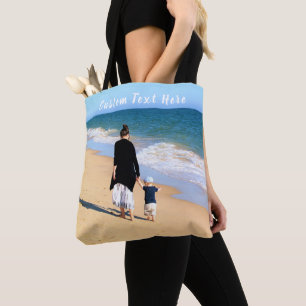 Personalised Your Custom Photo and Text Tote Bag