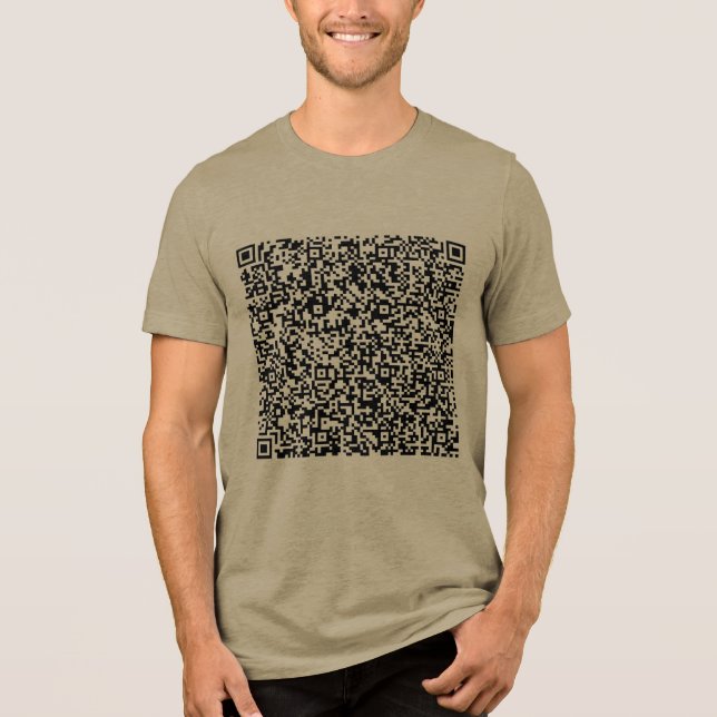 Personalised Your Custom QR Code Scan Info Funny Tri-Blend Shirt (Front)