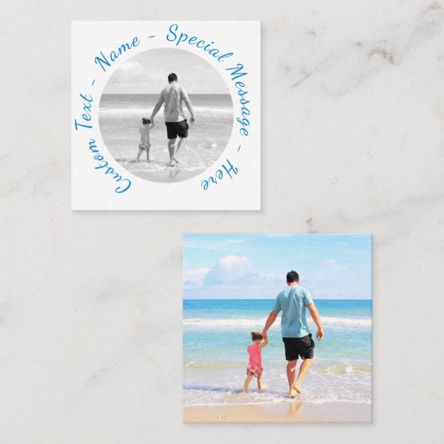 Personalised Your Dad Photo Card with Custom Text (Front/Back)