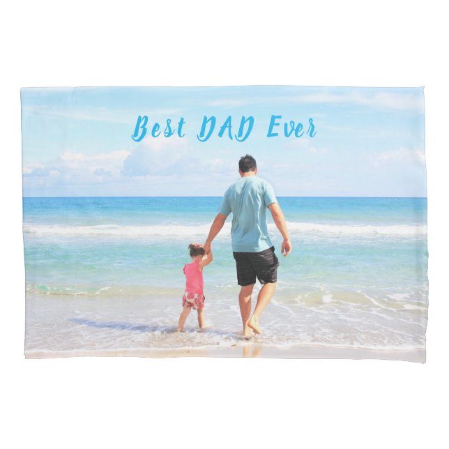 Personalised Your Dad Photo Pillow Case with Text (Front)