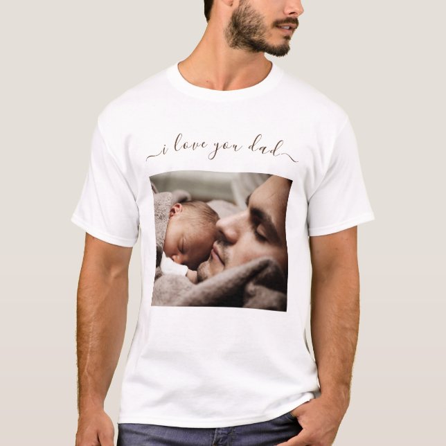 Personalised Your Dad Photo T-Shirt Gift with Text (Front)