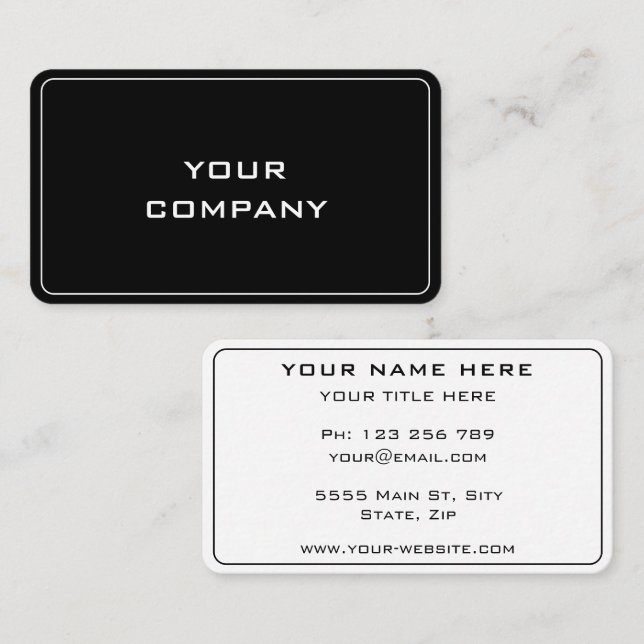 Personalised Your Design Business Cards Example (Front/Back)