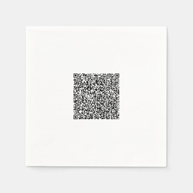Personalised Your Design Colour QR Code Napkins (Front)