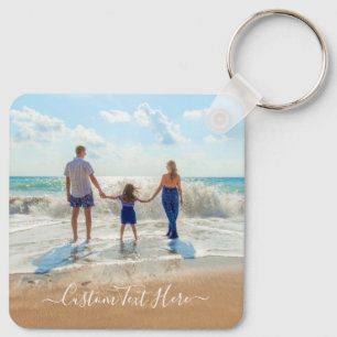 Personalised Your Family Photo Keychain with Text