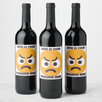 Personalised Your Frigging Wine Angry Face Emoji