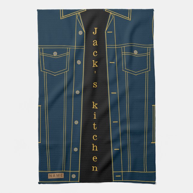Personalised Your Kitchen Towel Funny Jeans Jacket (Vertical)