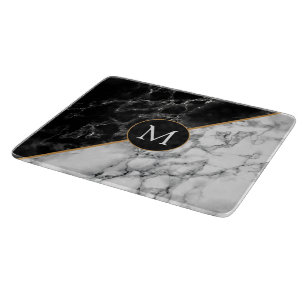 Personalised Your Letter Faux Marble Cutting Board
