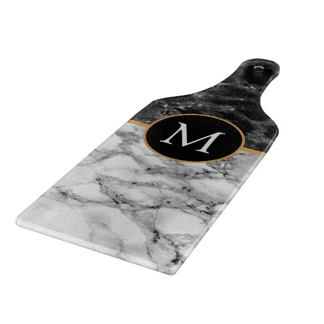 Personalised Your Letter Marble Cutting Board Gift (Corner)