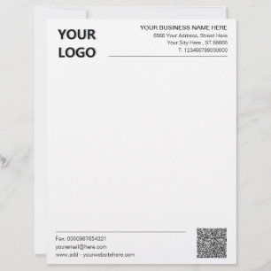 Personalised Your Letterhead with QR Code and Logo