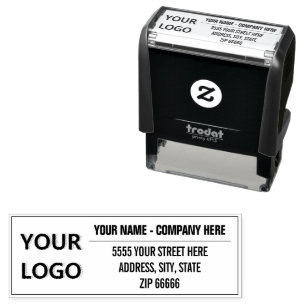Personalised Your Logo Address Stamp Template