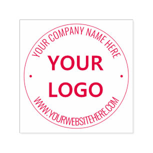 Personalised Your Logo and Custom Text Round Stamp