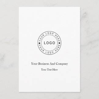 Personalised your Logo and Text Enclosure Card