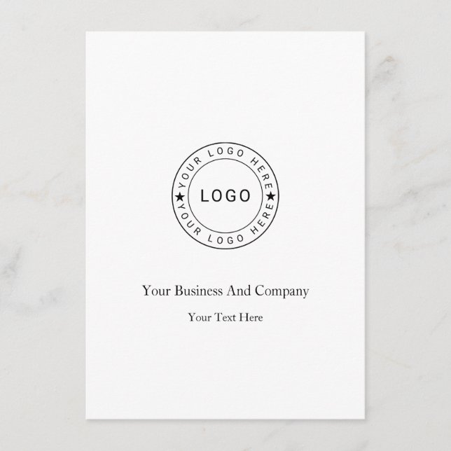 Personalised your Logo and Text Enclosure Card (Front)