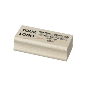 Personalised Your Logo Name Address Rubber Stamp