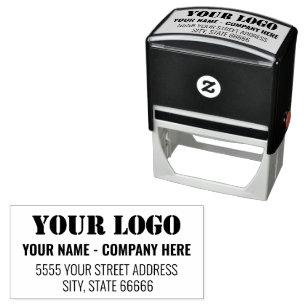 Personalised Your Logo Name Address Stamp Template