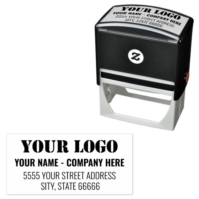 Personalised Your Logo Name Address Stamp Template (In Situ)