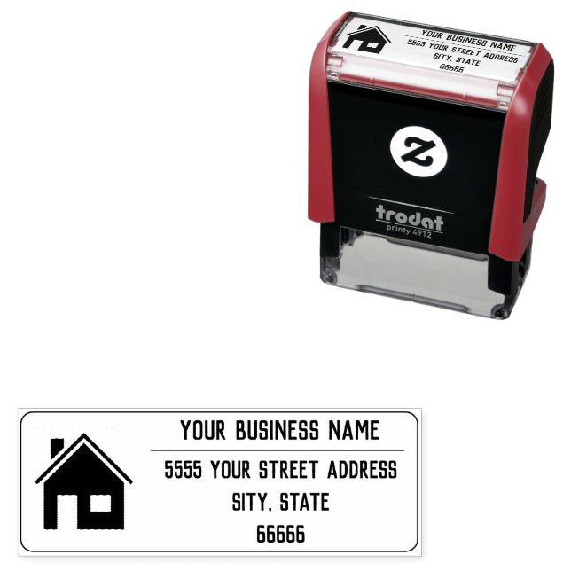 Personalised Your Logo Photo Name Address Stamp (In Situ)