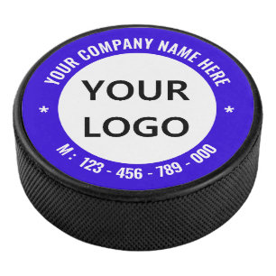Personalised Your Logo Text Hockey Puck Template