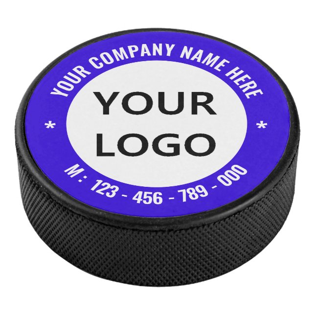 Personalised Your Logo Text Hockey Puck Template (3/4)