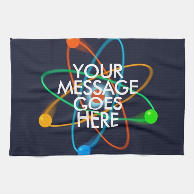 Personalised YOUR MESSAGE Science Tea Towel (Horizontal)