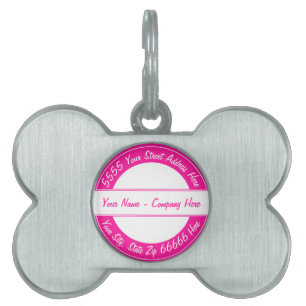 Personalised Your Name Address Pet ID Tag Template